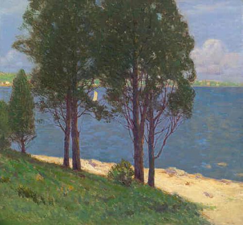 Charles Warren Eaton Connecticut Lake Germany oil painting art